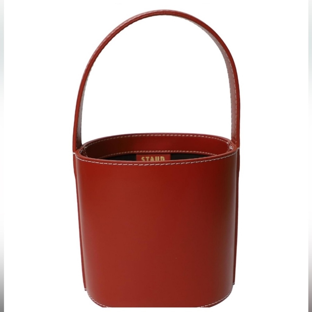 Staud Bissett Bucket Bag in Cognac